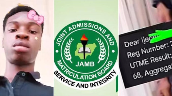 UTME 2026: 200-level medical student who wrote exam "for fun" post result online